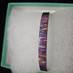 Silver And Purple Opal Bracelet, MEXICO